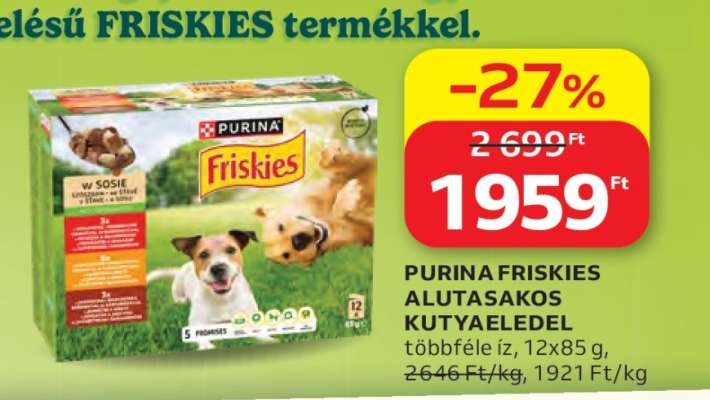 PURINA FRISKIES ALUTASAKOS KUTYAELEDEL