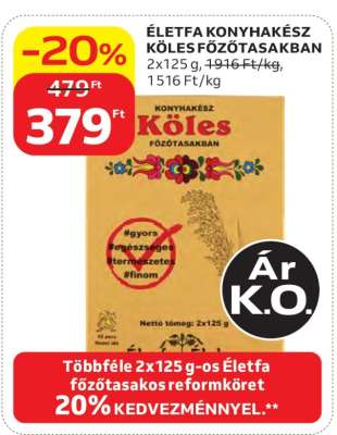 Életfa Konyhakész Köles Főzőtasakban