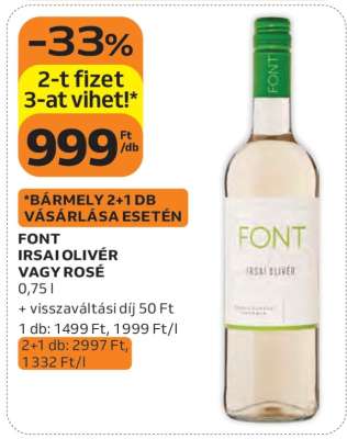 FONT IRSAI OLIVÉR VAGY ROSÉ