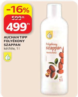 AUCHAN TIPP FOLYÉKONY SZAPPAN