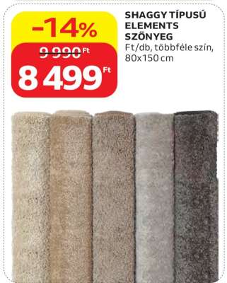 SHAGGY TÍPUSÚ ELEMENTS SZŐNYEG