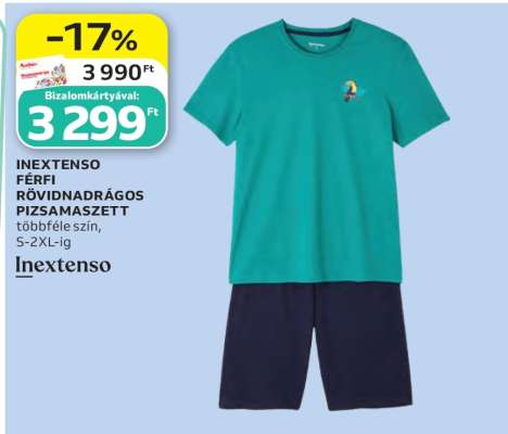 Inextenso férfi rövidnadrágos pizsamaszett