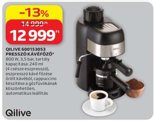 QILIVE 600153053 PRESSZÓ KÁVÉFŐZŐ