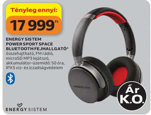 ENERGY SISTEM POWER SPORT SPACE BLUETOOTH FEJHALLGATÓ