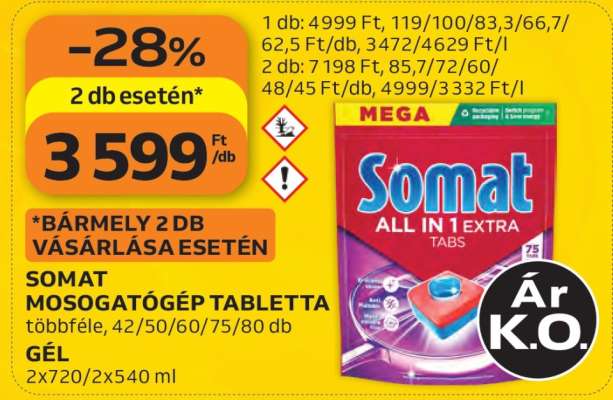 Somat Mosogatógép Tabletta