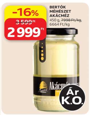 BERTÓK MÉHÉSZET AKÁCMÉZ