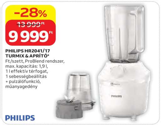PHILIPS HR2041/17 TURMIX & APRÍTÓ