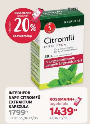 INTERHERB NAPI1 CITROMFŰ EXTRAKTUM KAPSZULA