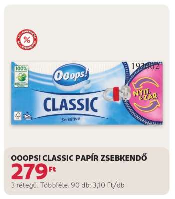 Ooops! Classic papír zsebkendő