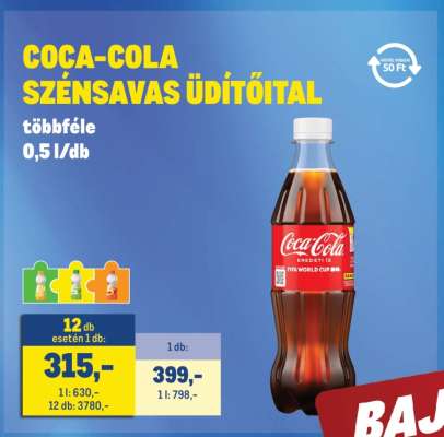 Coca-Cola szénsavas üdítőital