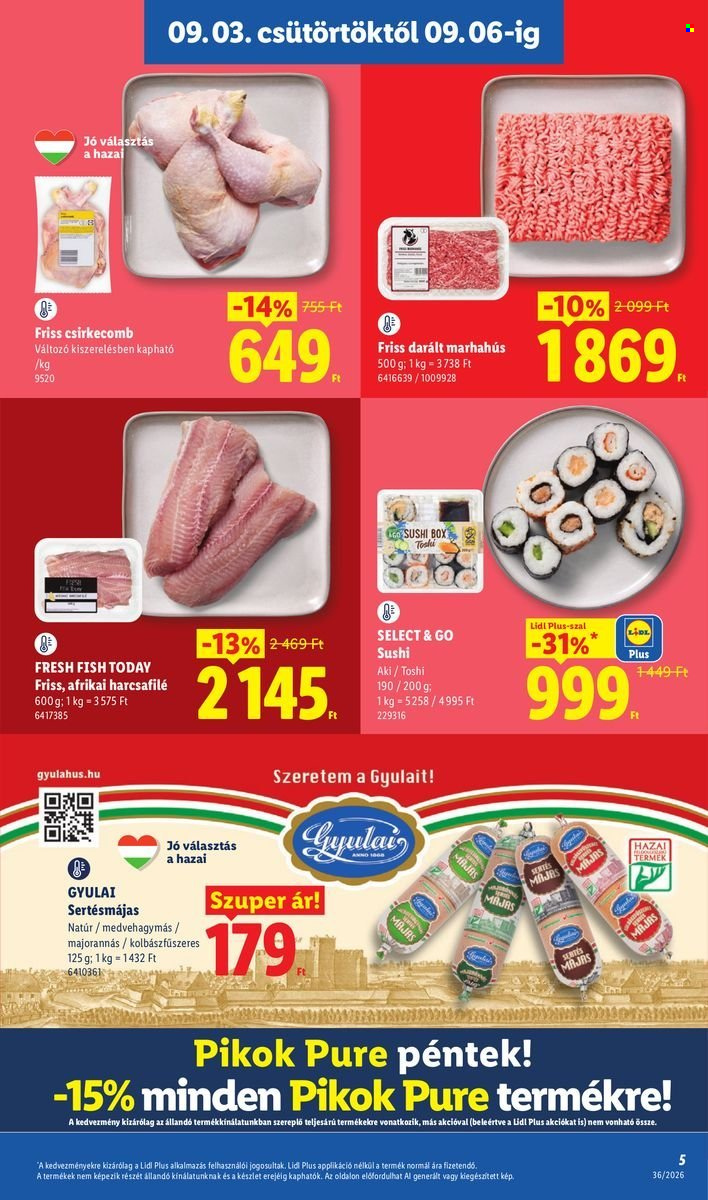 Lidl akciós újság érvényes:  - 2026.09.03 - 2026.09.09. 5. oldal Oldal 5