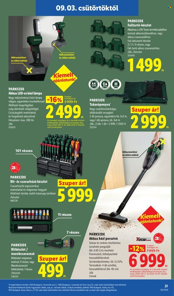 Lidl akciós újság érvényes:  - 2026.09.03 - 2026.09.09. 31. oldal Oldal 31
