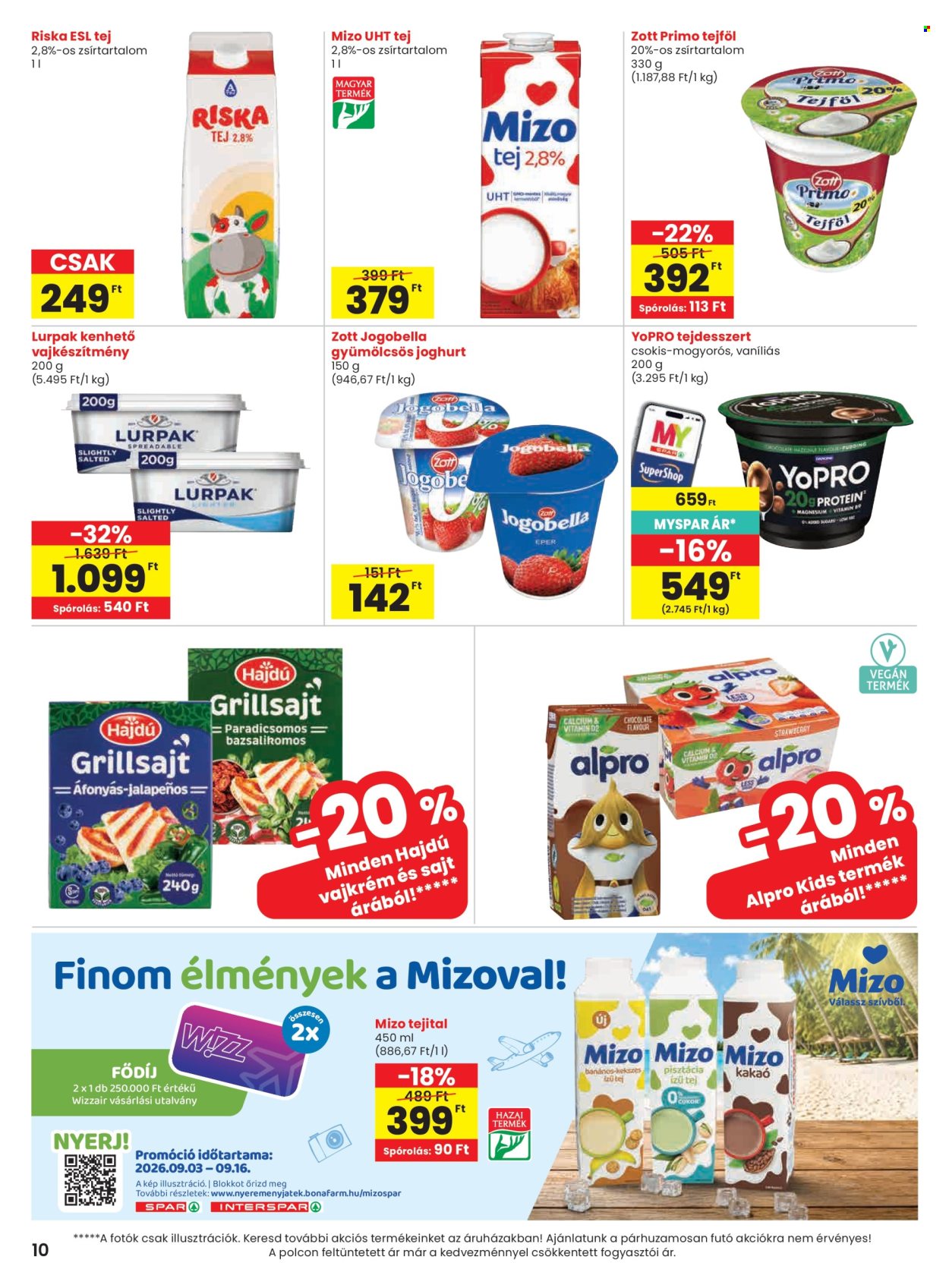 SPAR akciós újság érvényes:  - 2026.09.03 - 2026.09.09. 10. oldal Oldal 10