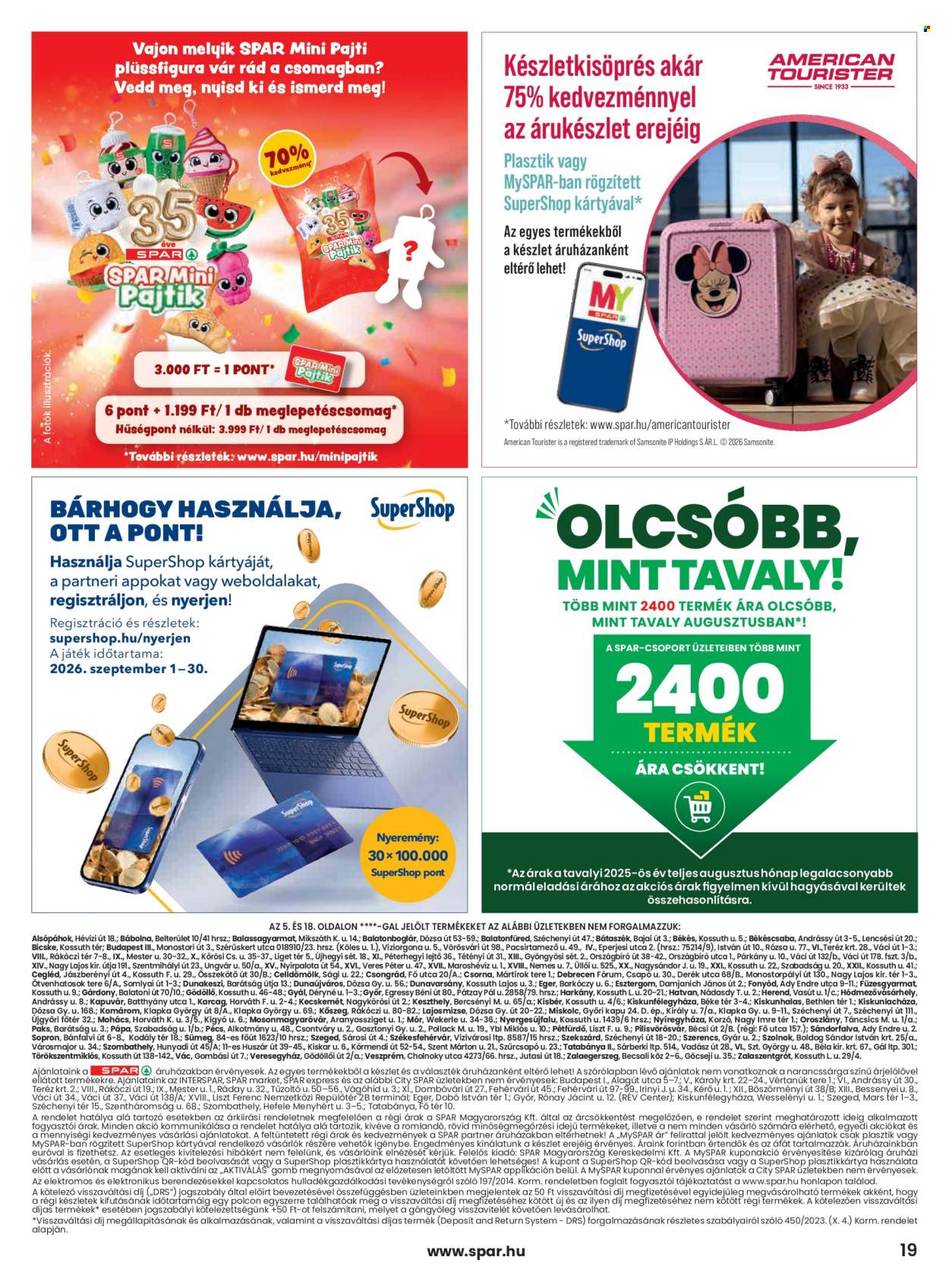 SPAR akciós újság érvényes:  - 2026.09.03 - 2026.09.09. 19. oldal Oldal 19
