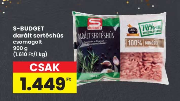 S-BUDGET darált sertéshús
