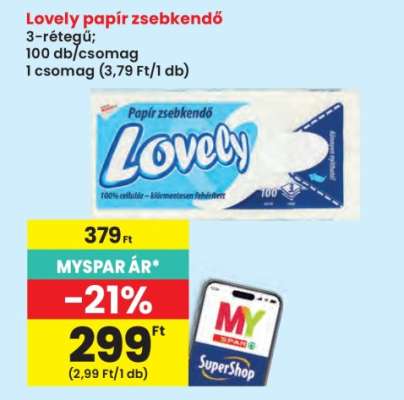 Lovely papír zsebkendő