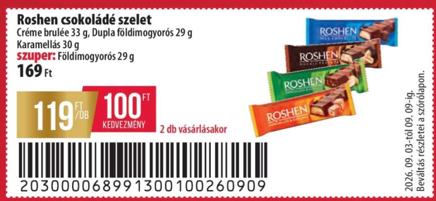 ROSHEN Csokoládé szelet*