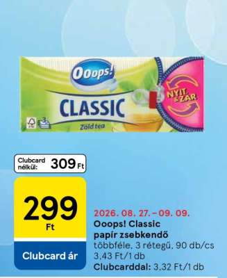 Ooops! Classic papír zsebkendő