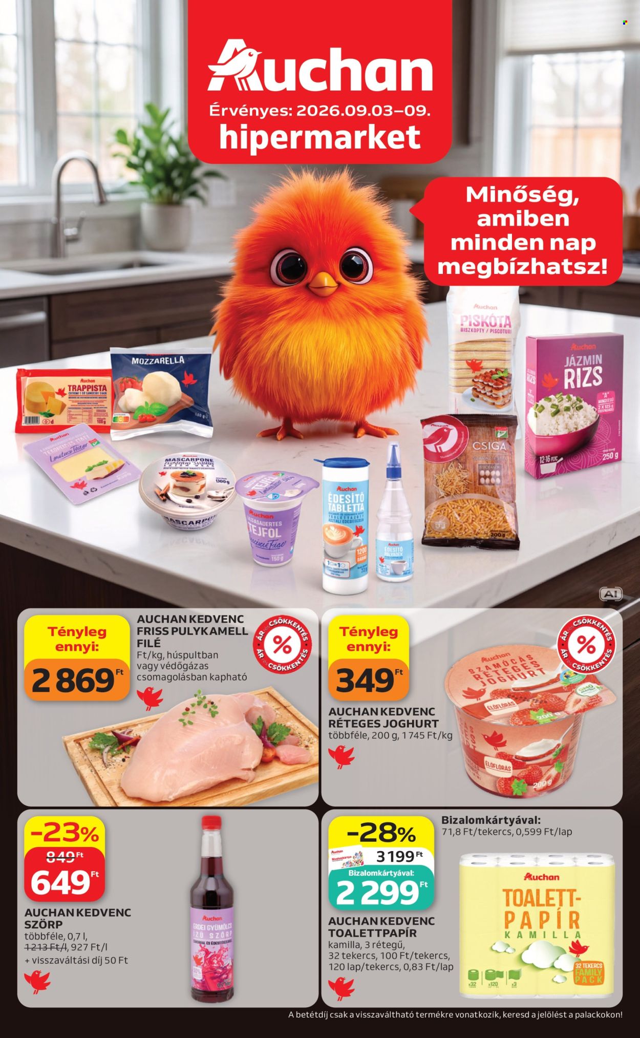 Auchan akciós újság érvényes:  - 2026.09.03 - 2026.09.09. 1. oldal Oldal 1