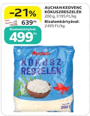AUCHAN KEDVENC KÓKUSZRESZELÉK