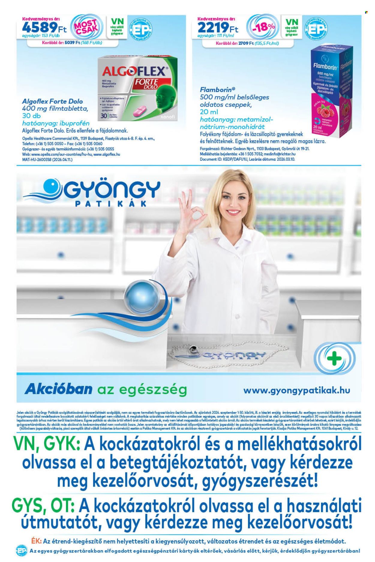 Gyöngy Patikák akciós újság érvényes:  - 2026.09.01 - 2026.09.30. 20. oldal Oldal 20