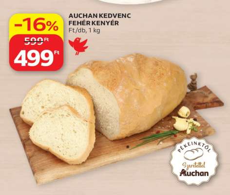 AUCHAN KEDVENC FEHÉR KENYÉR