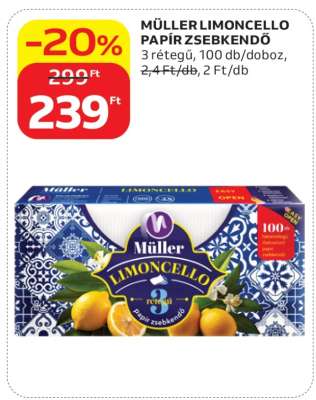 MÜLLER LIMONCELLO PAPÍR ZSEBKENDŐ