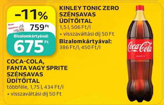 Coca-Cola, Fanta vagy Sprite szénsavas üdítőital