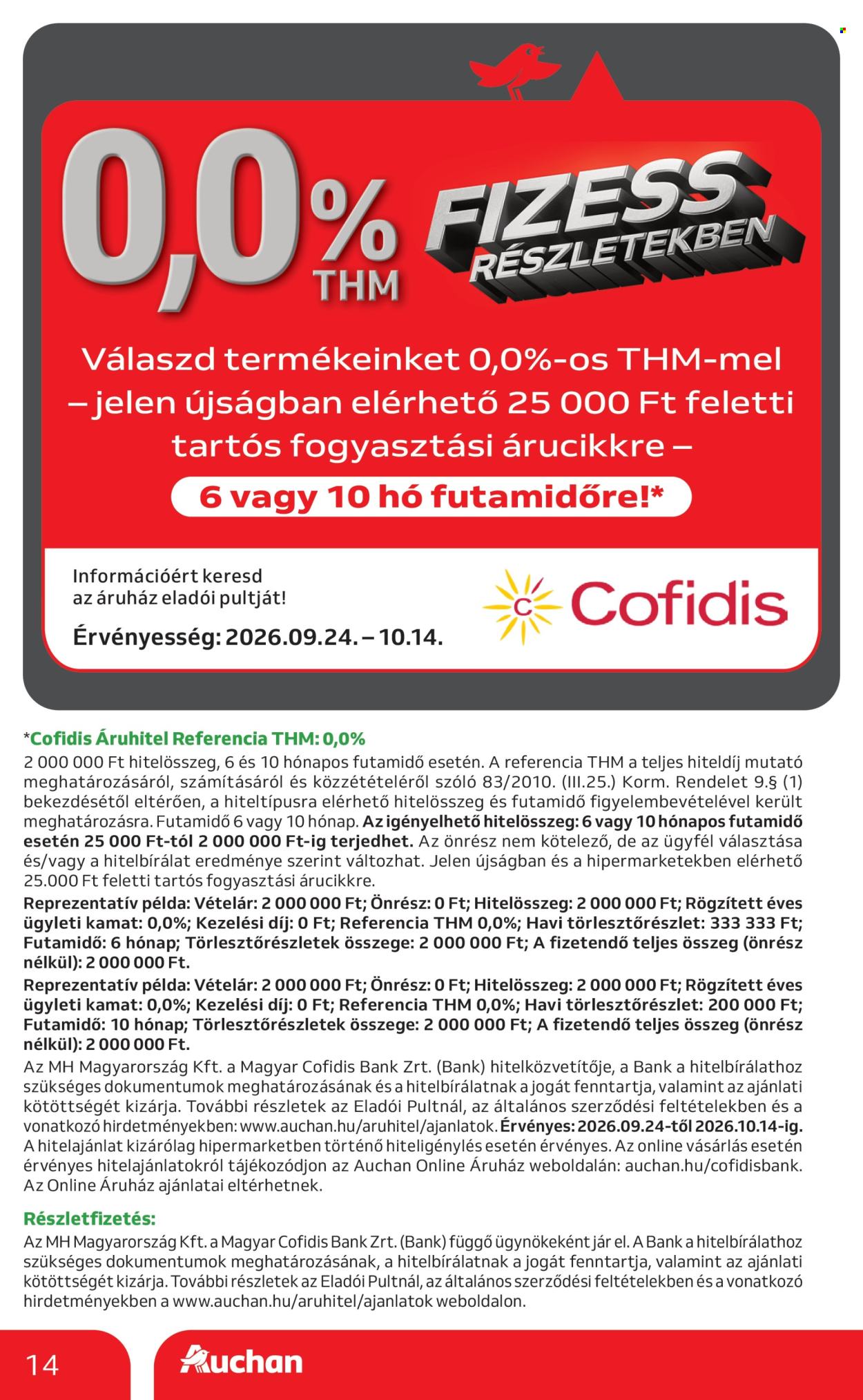 Auchan akciós újság érvényes:  - 2026.09.24 - 2026.10.14. 14. oldal Oldal 14