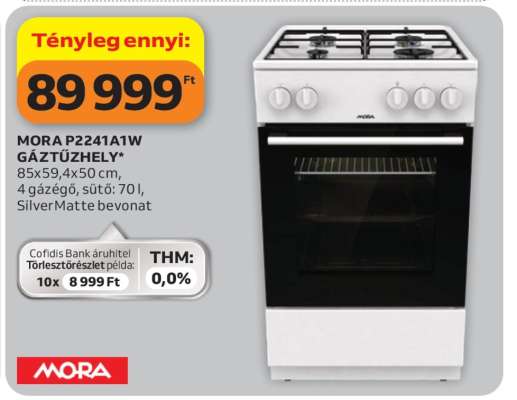 MORA P2241A1W GÁZTŰZHELY