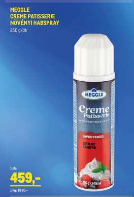 Meggle Creme Patisserie növényi habspray