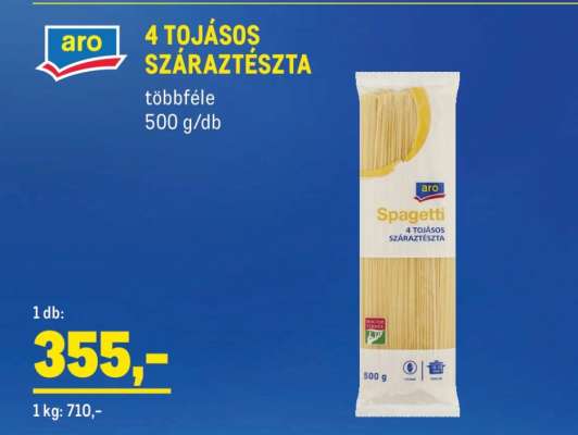 Aro 4 tojásos száraztészta