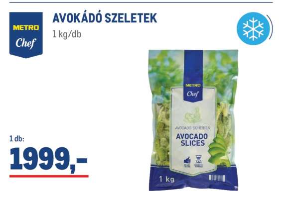 METRO Chef AVOKÁDÓ SZELETEK