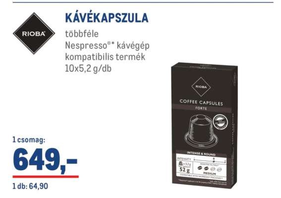 RIOBA KÁVÉKAPSZULA