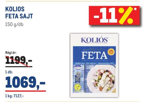 Koliós feta sajt