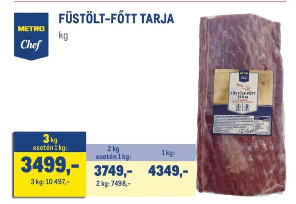 Füstölt, főtt tarja