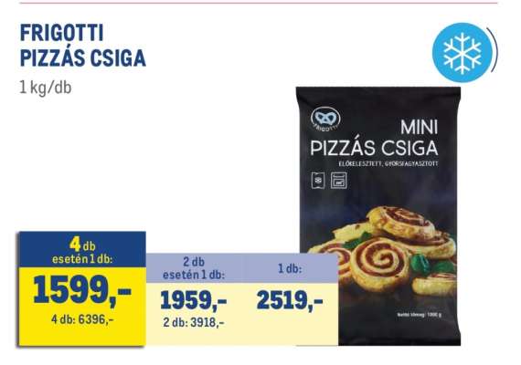 FRIGOTTI PIZZÁS CSIGA