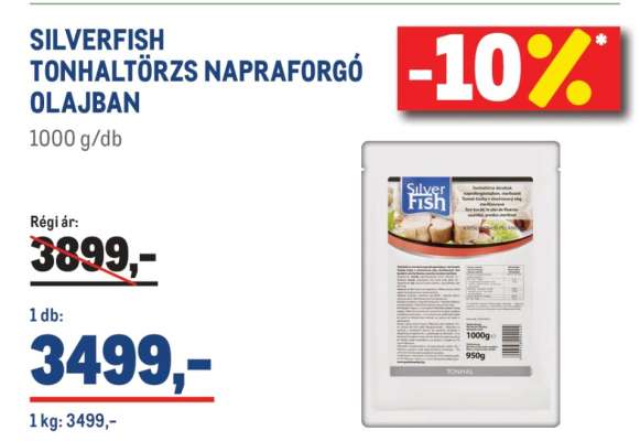 SILVERFISH TONHALTÖRZS NAPRAFORGÓ OLAJBAN