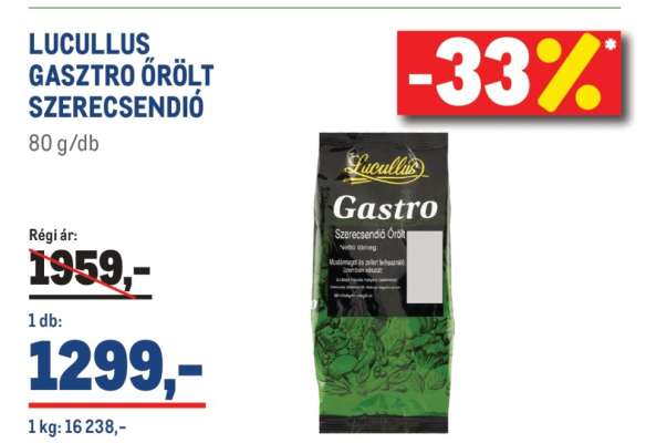 LUCULLUS GASZTRO ŐRÖLT SZERECSENDIÓ