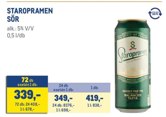 Staropramen sör