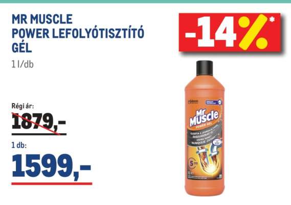 MR MUSCLE POWER LEFOLYÓTISZTÍTÓ GÉL