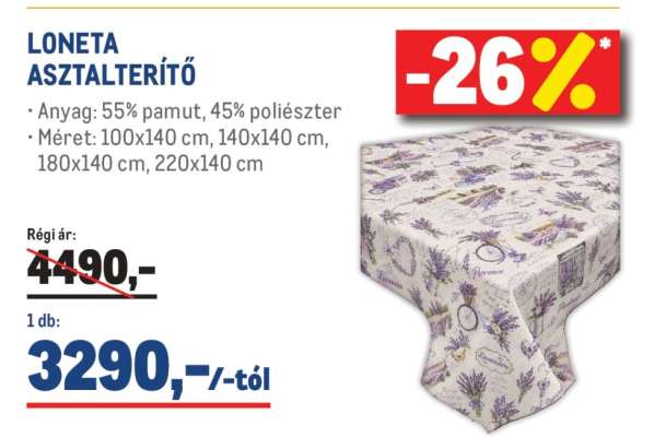 LONETA ASZTALTERÍTŐ