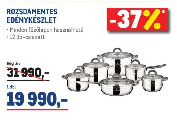 ROZSDAMENTES EDÉNYKÉSZLET