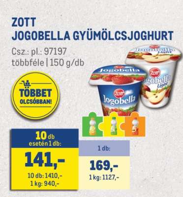 ZOTT Jogobella gyümölcsjoghurt