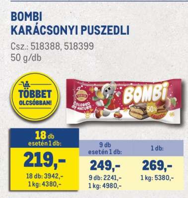 BOMBI KARÁCSONYI PUSZEDLI