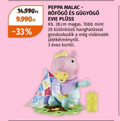 PEPPA MALAC - RÖFÖGŐ ÉS GÜGYÖGŐ EVIE PLÜSS
