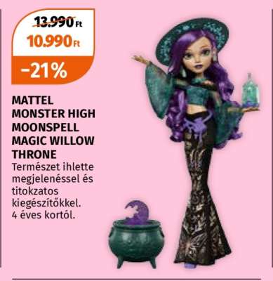 MATTEL MONSTER HIGH MOONSPELL MAGIC WILLOW THRONE