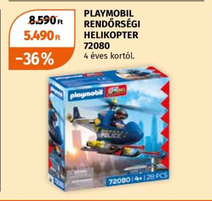 PLAYMOBIL RENDŐRSÉGI HELIKOPTER 72080