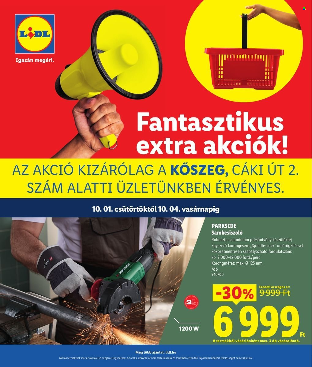 Lidl akciós újság érvényes:  - 2026.10.01 - 2026.10.04. 1. oldal Oldal 1