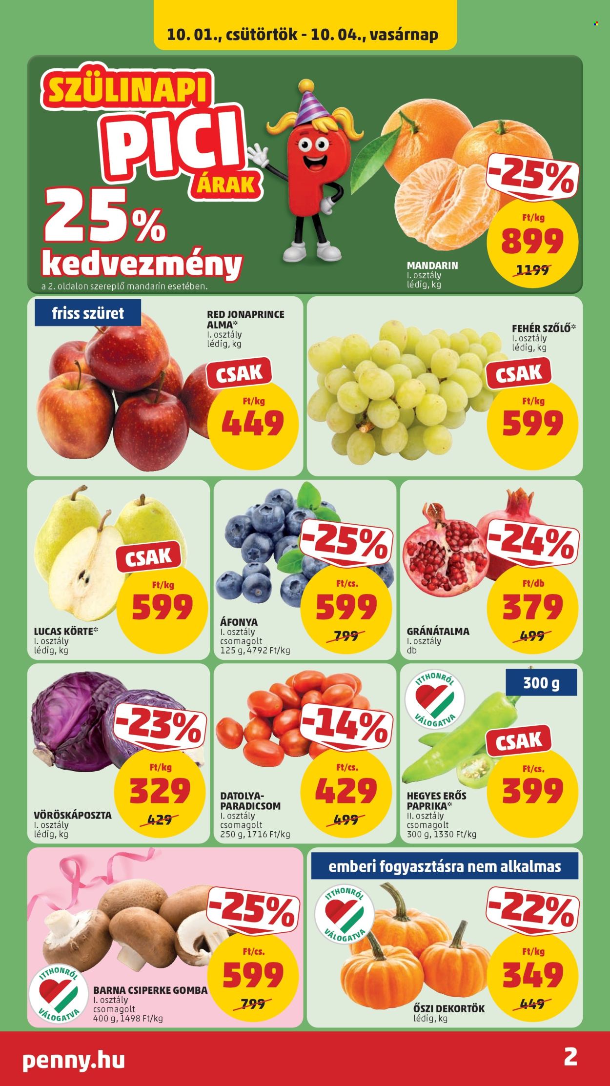 Penny Market akciós újság érvényes:  - 2026.10.01 - 2026.10.07. 2. oldal Oldal 2